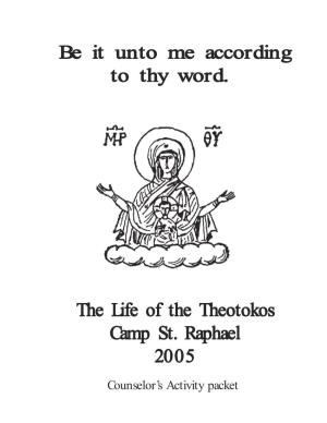 Life of the Theotokos Counselor Activity Packet