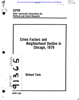 Crime Factors and Neighborhood Decline in Chicago, 1979