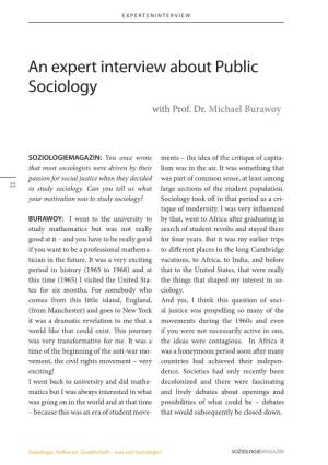 An Expert Interview About Public Sociology with Prof