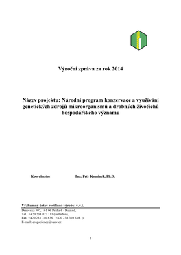 Výroční Zpráva NP 2014