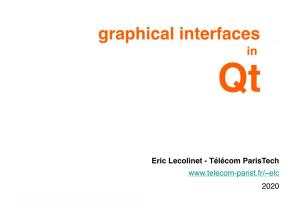 Graphical Interfaces in Qt