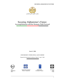 Securing Afghanistan's Future