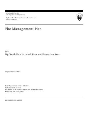 Fire Management Plan