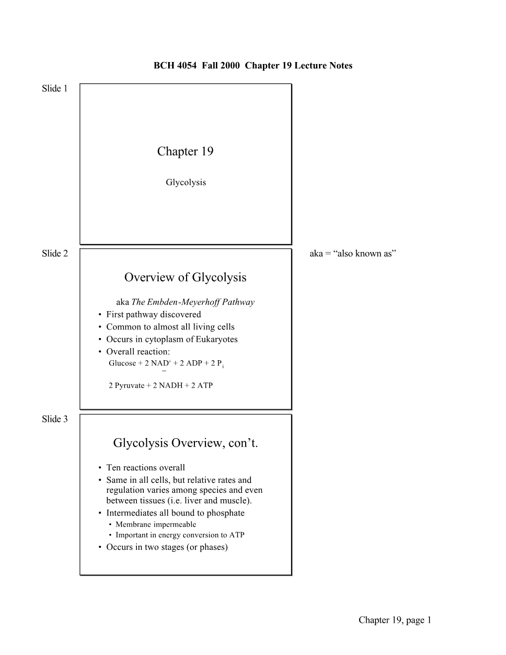 Phase II of Glycolysis