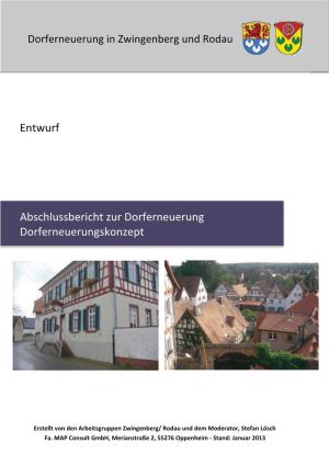 Abschlussbericht Zur Dorferneuerung Dorferneuerungskonzept