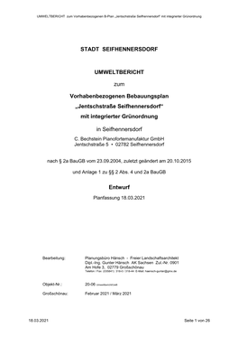 Stadt Seifhennersdorf Umweltbericht
