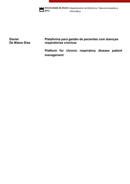 Daniel De Matos Dias Plataforma Para Gestão De Pacientes Com Doenças