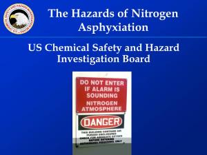 The Hazards of Nitrogen Asphyxiation US Chemical Safety and Hazard Investigation Board