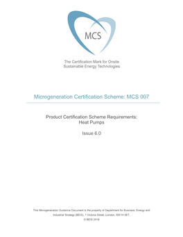 Microgeneration Installation Standard