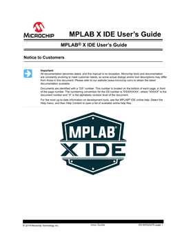MPLAB X IDE User's Guide