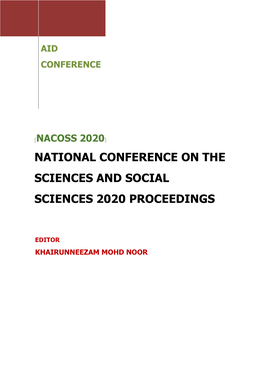 Nacoss 2020] National Conference on the Sciences and Social Sciences 2020 Proceedings