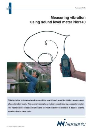 Measuring Vibration Using Sound Level Meter Nor140