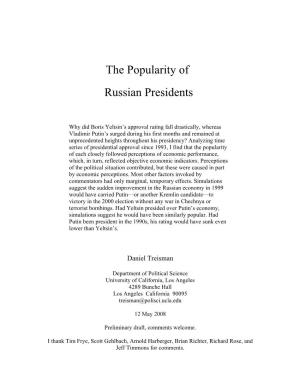 Putin's Popularity