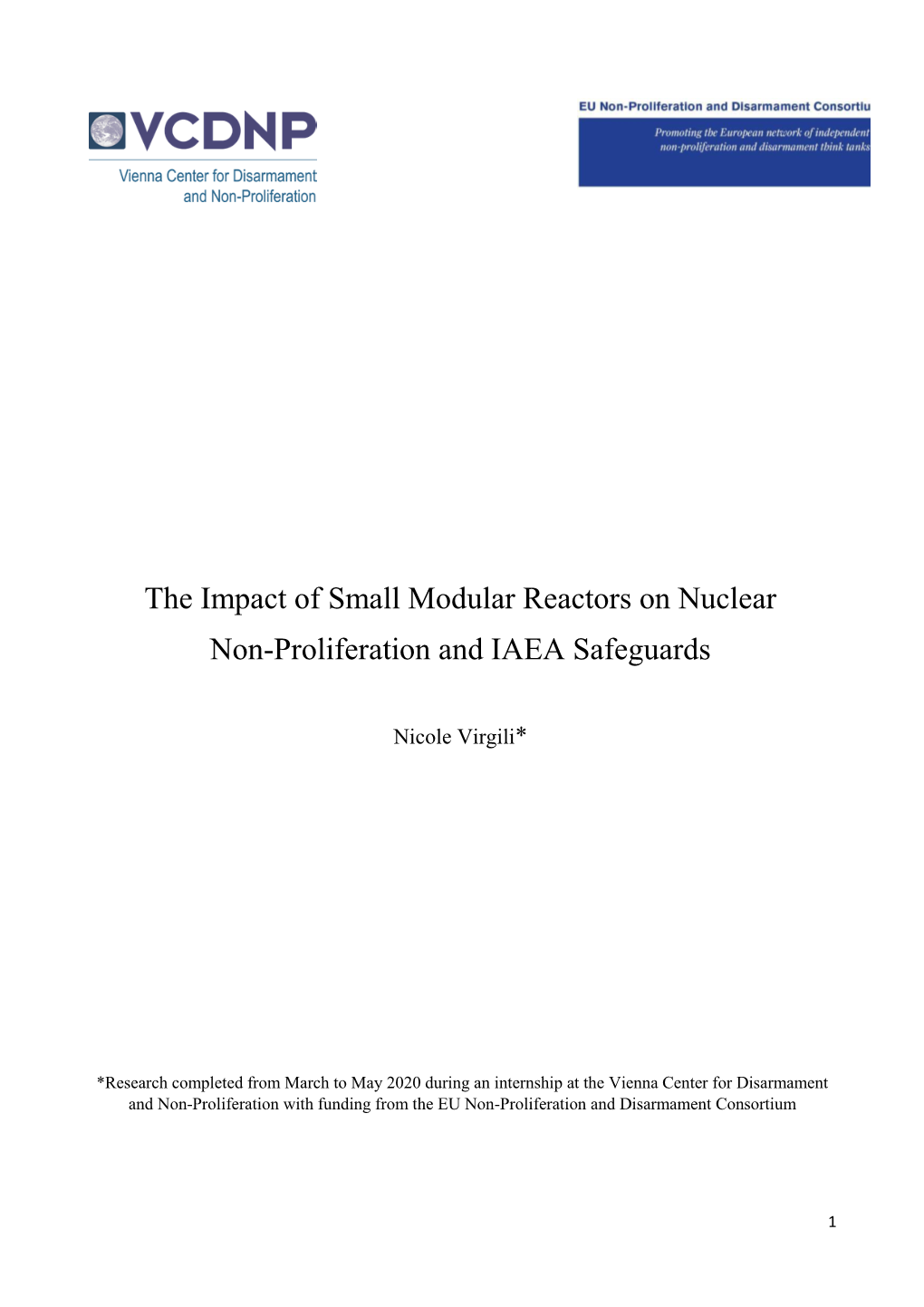 The Impact of Small Modular Reactors on Nuclear Non-Proliferation and IAEA Safeguards