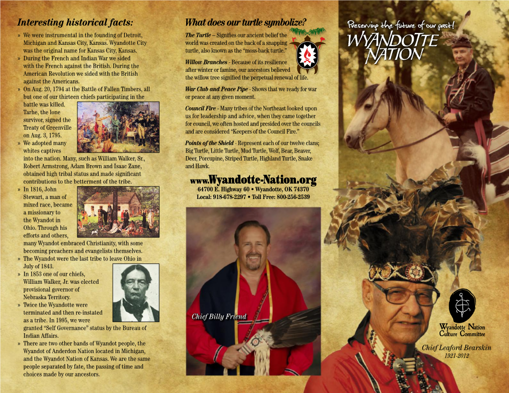 Wyandotte Nation History Brochure