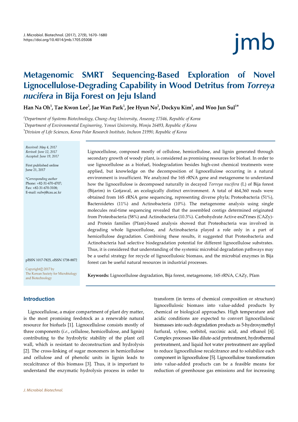 Metagenomic SMRT Sequencing-Based Exploration Of