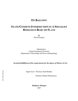 On Balcony State/Citizens Intersection in a Socialist