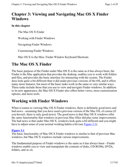 The Mac OS X Finder