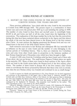 Coins Found at Corinth
