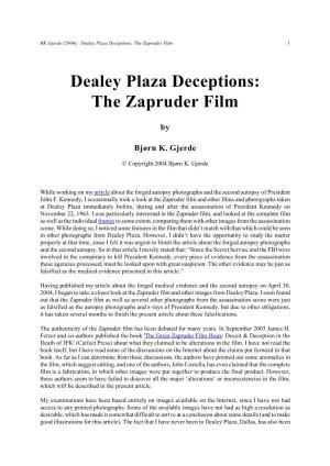 Dealey Plaza Deceptions: the Zapruder Film 1