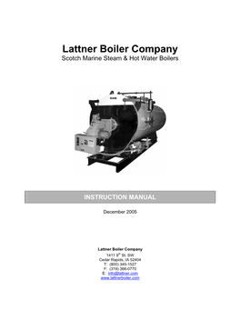 Lattner Boiler Company Scotch Marine Steam & Hot Water Boilers