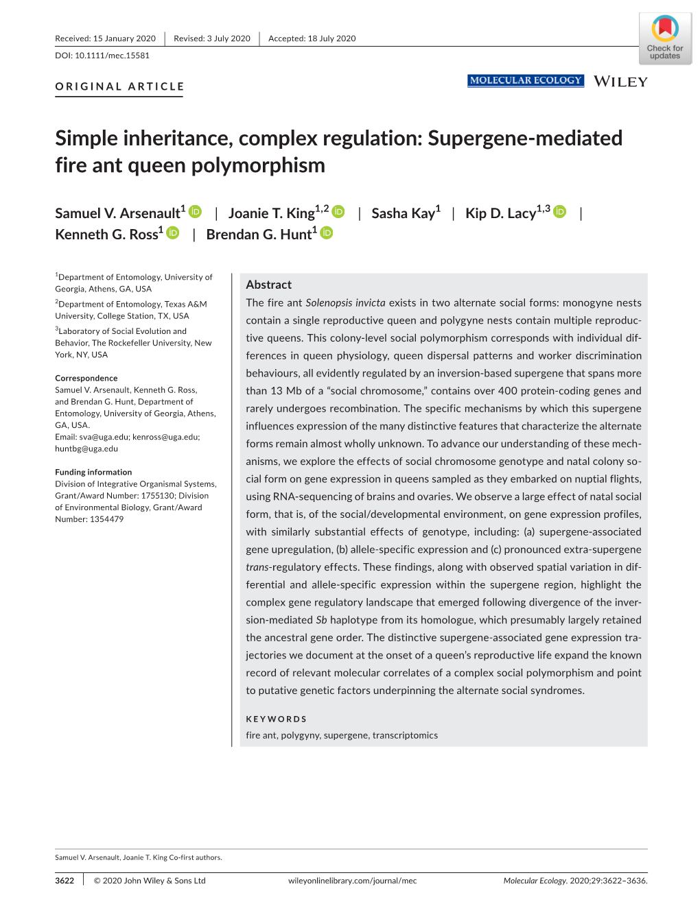 Simple Inheritance, Complex Regulation: Supergene‐Mediated