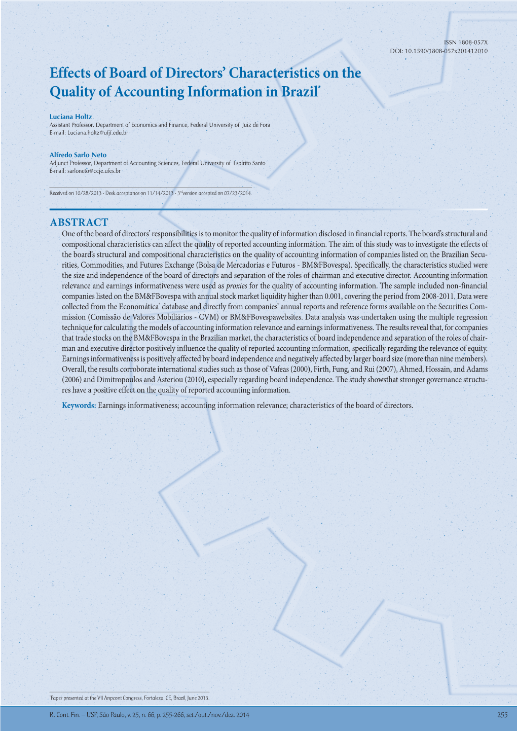 Effects of Board of Directors' Characteristics on The