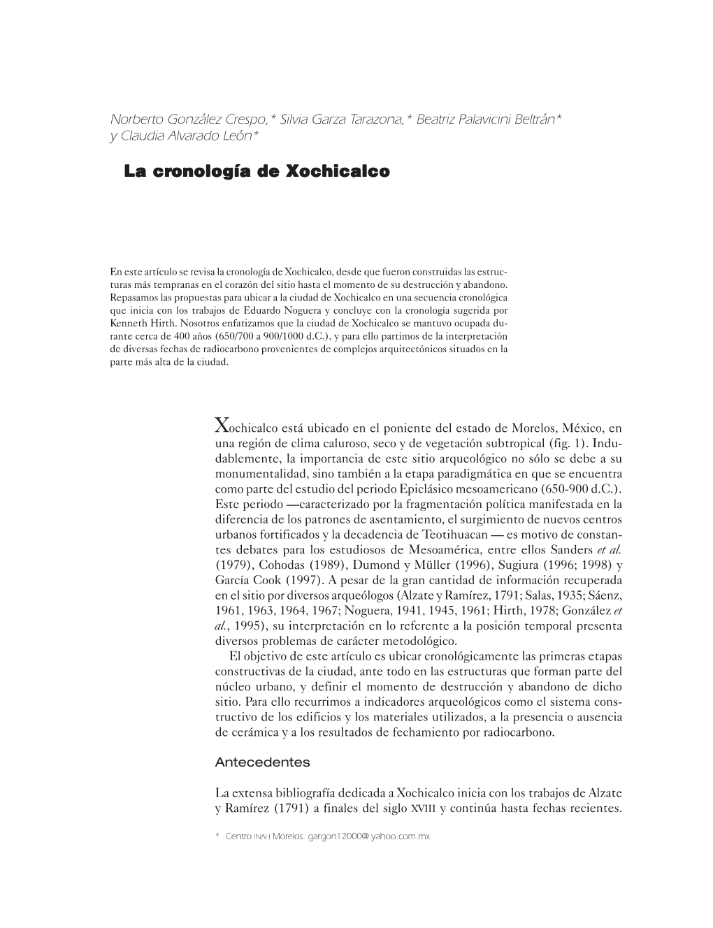 La Cronología De Xochicalco Onología De Xochicalco