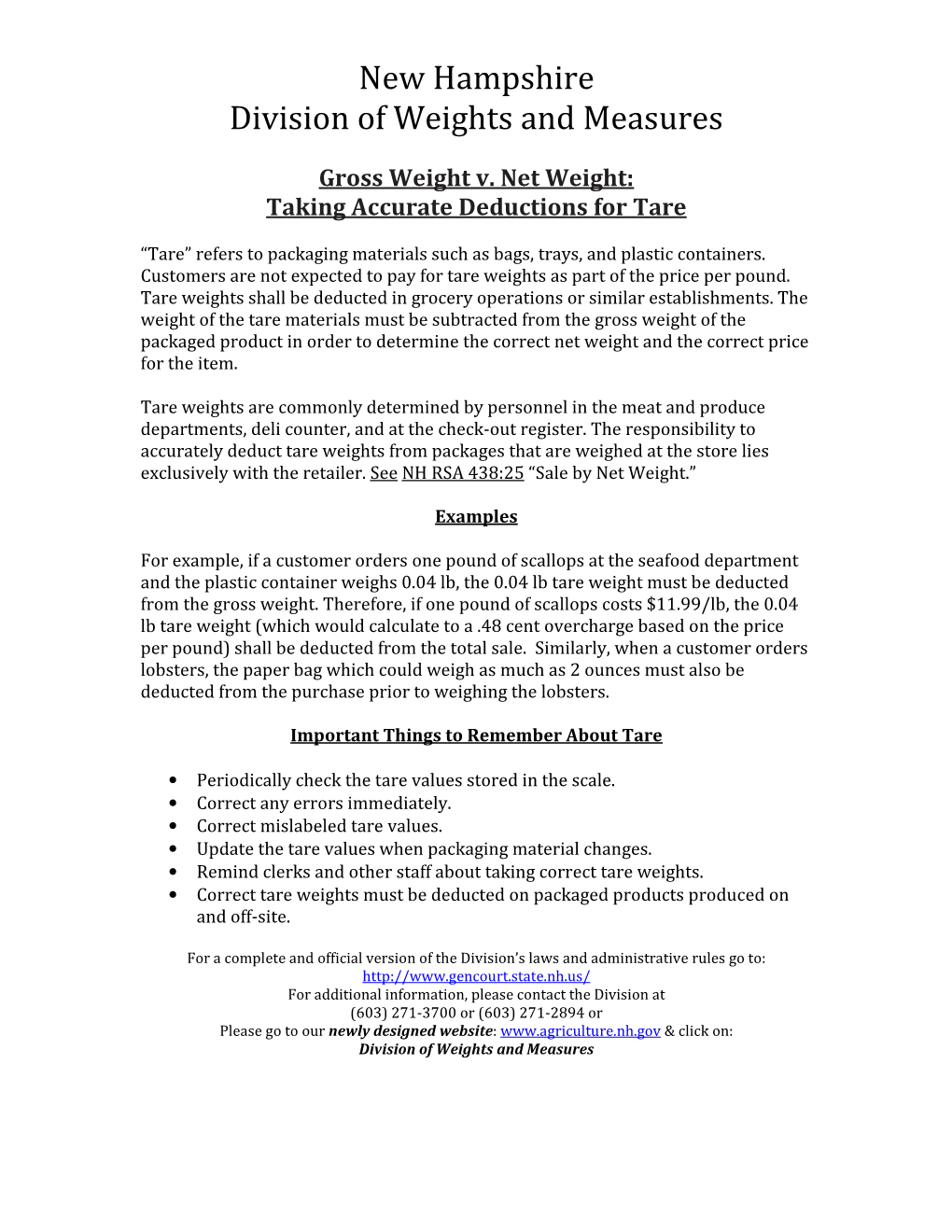 Gross Weight Versus Net Weight