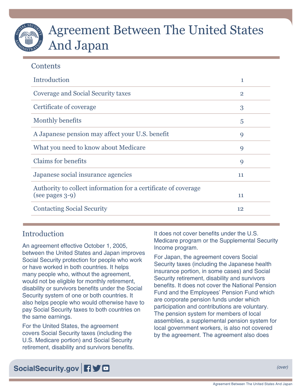 Agreement Between the United States and Japan