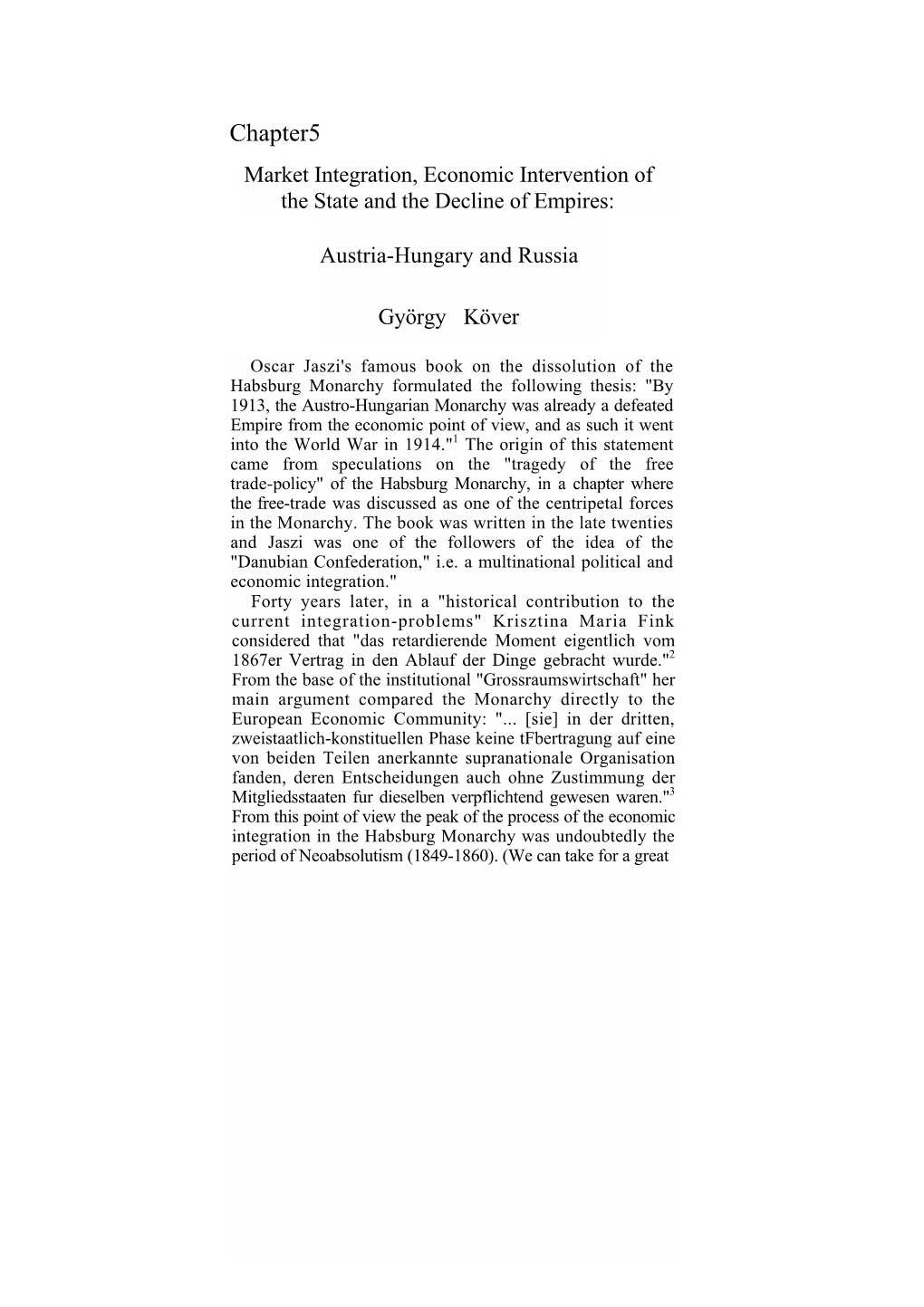 Chapter5 Market Integration, Economic Intervention of the State and the Decline of Empires