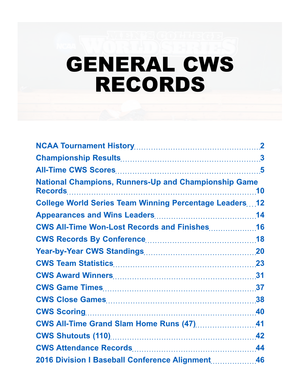 General Cws Records