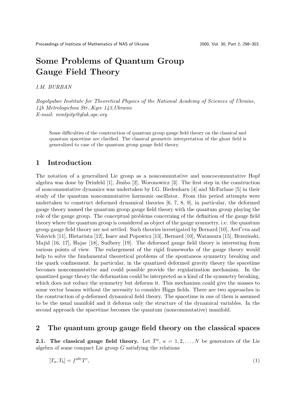 Some Problems of Quantum Group Gauge Field Theory