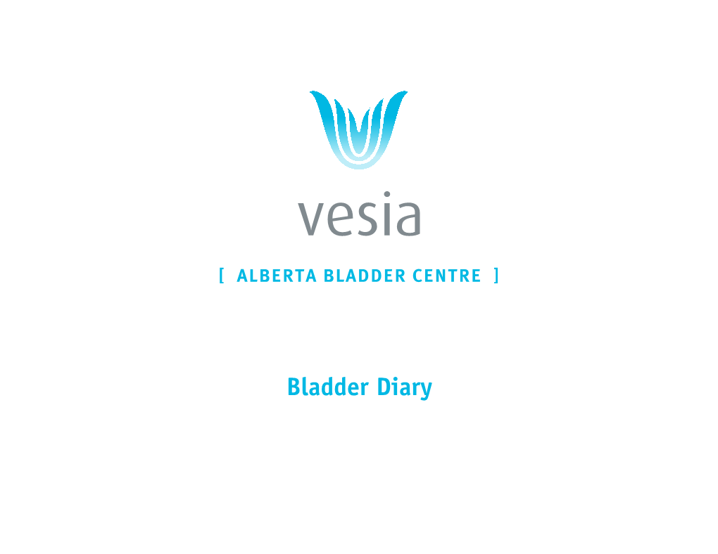 Bladder Diary Vesia Bladder Diary