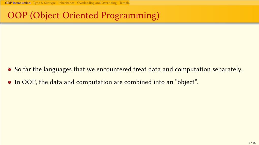 OOP (Object Oriented Programming)