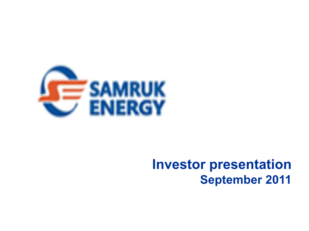 Presentation by Samruk Energy, Saltanat Shunayeva