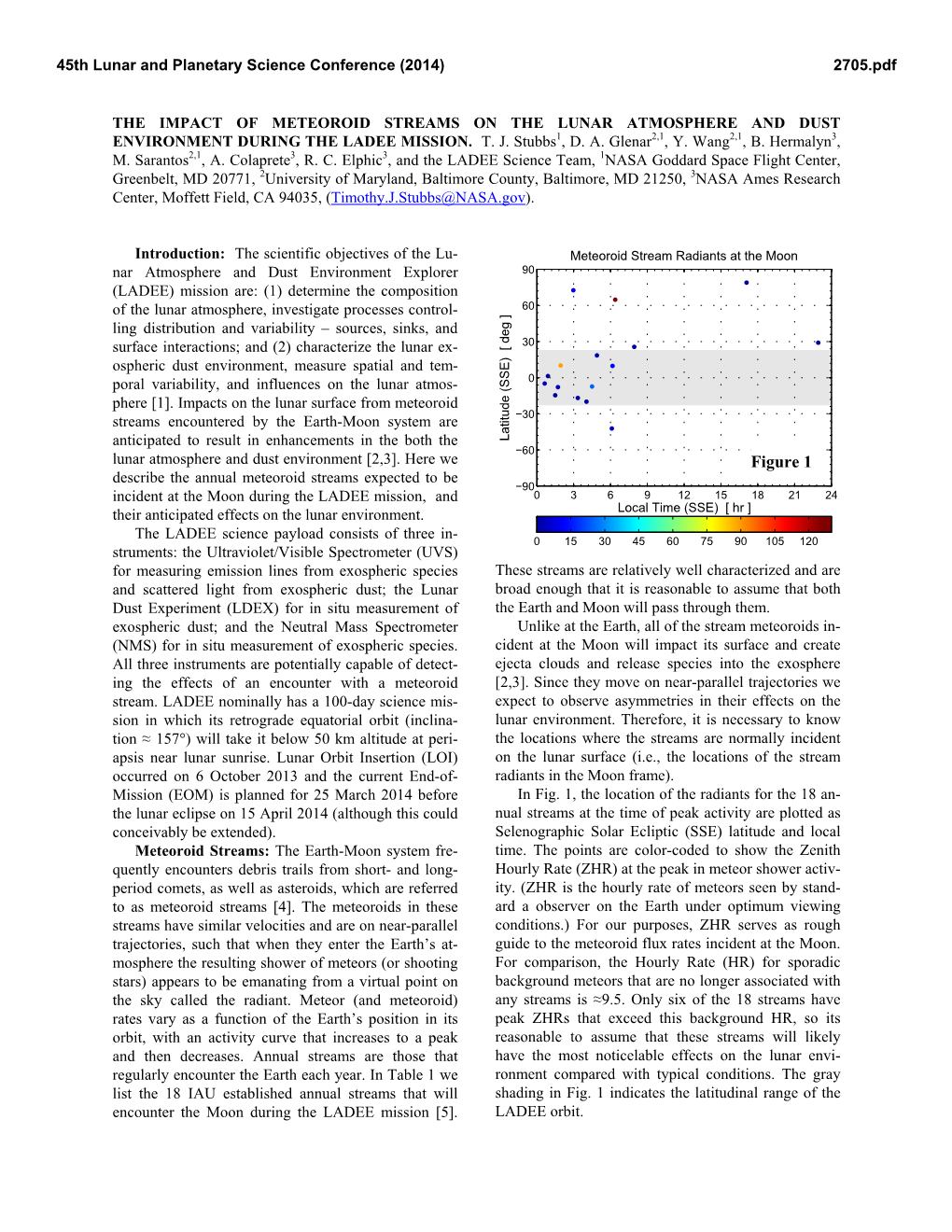 The Impact of Meteoroid Streams on the Lunar Atmosphere and Dust Environment During the Ladee Mission