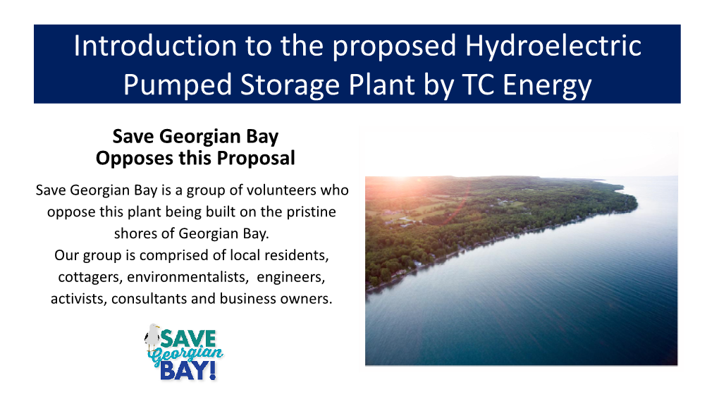 C.1 Deputation Donna Mitchell Save Georgian Bay Group RE TC Energy