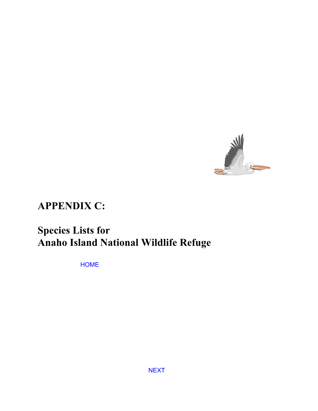 APPENDIX C: Species Lists for Anaho Island National Wildlife Refuge