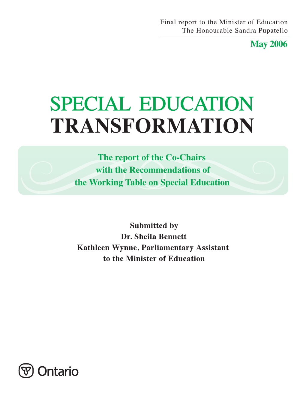 Special Education Transformation Report