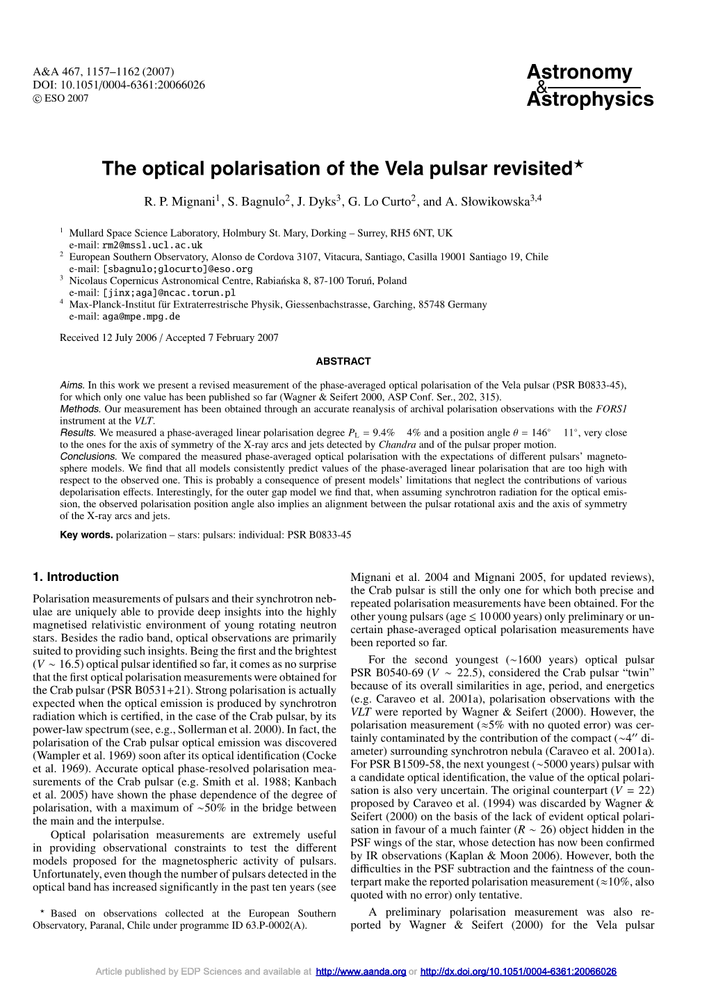 The Optical Polarisation of the Vela Pulsar Revisited