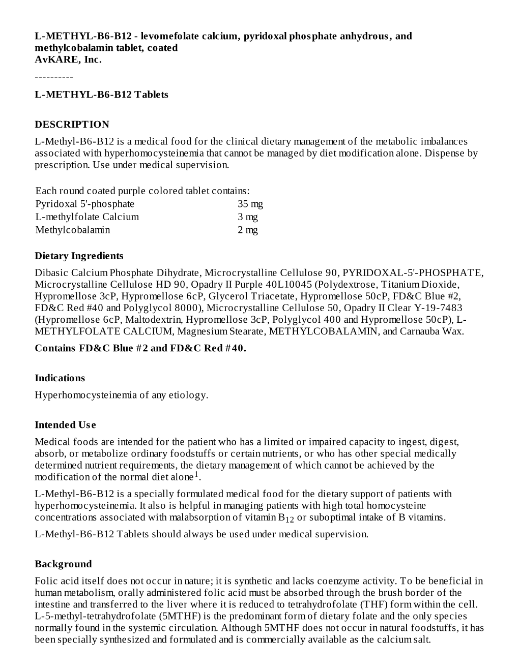 L-METHYL-B6-B12 Tablets