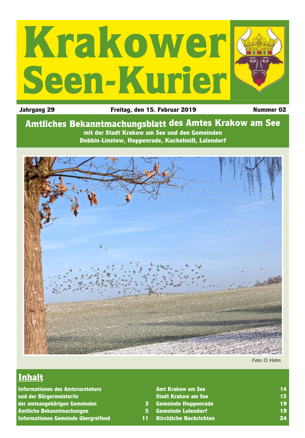 Seen-Kurier Jahrgang 29 Freitag, Den 15