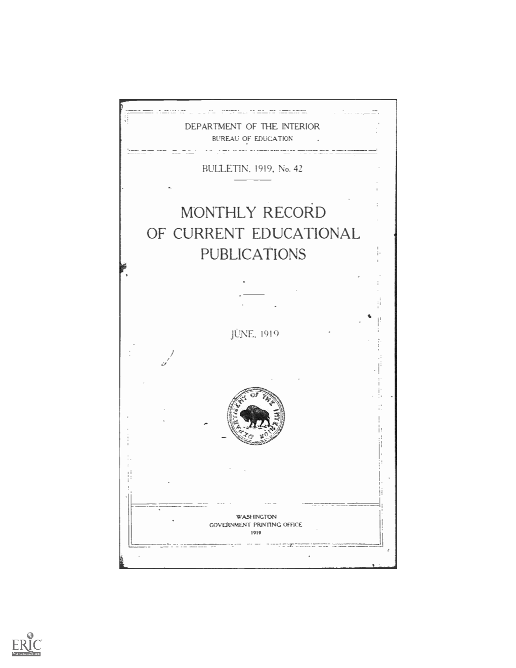 Monthly Record of Current Educational Publications