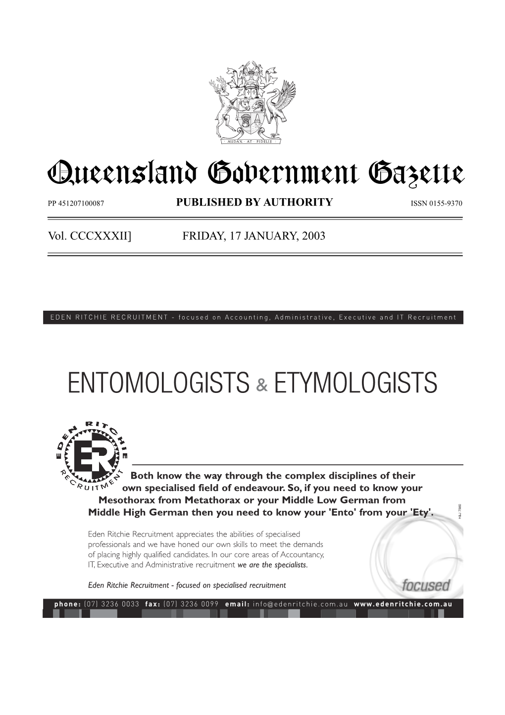 Queensland Government Gazette