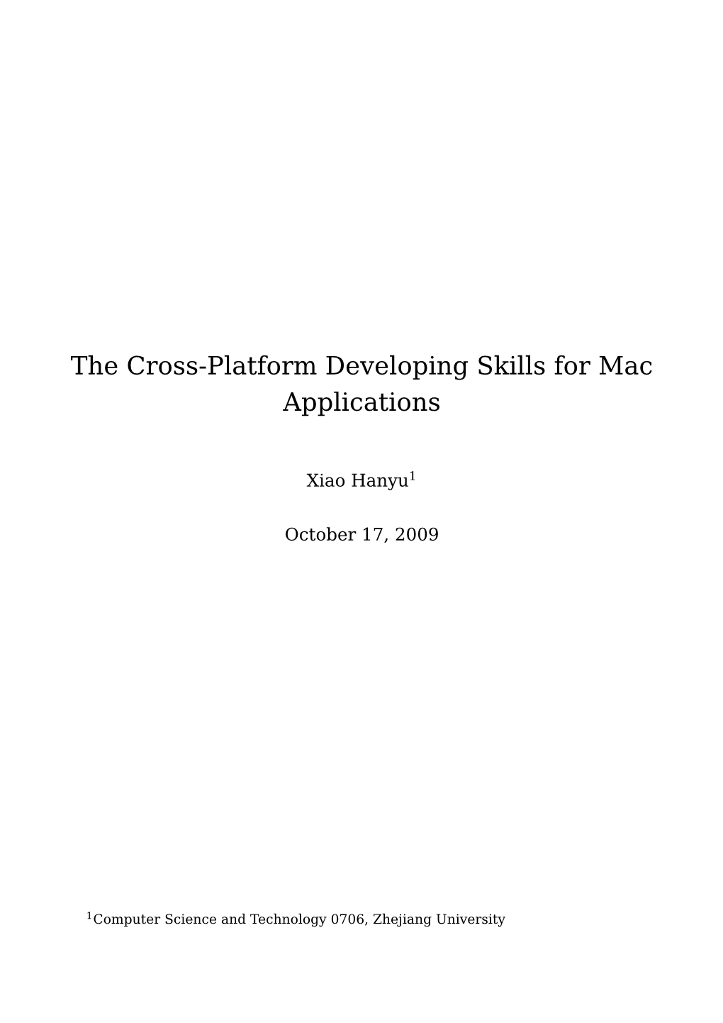 The Cross-Platform Developing Skills for Mac Applications