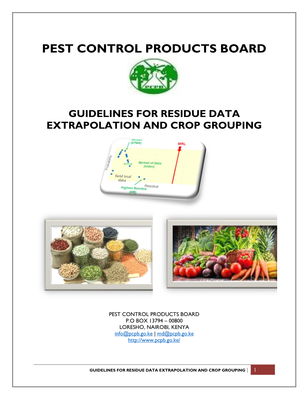 Guidelines for Residue Data Extrapolation and Crop Grouping