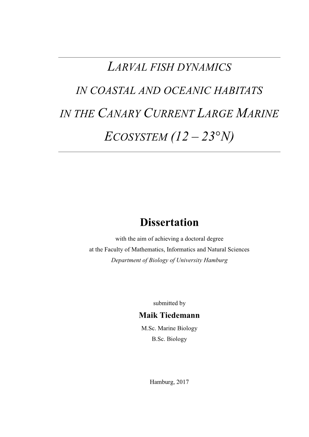 Larval Fish Dynamics in Coastal and Oceanic