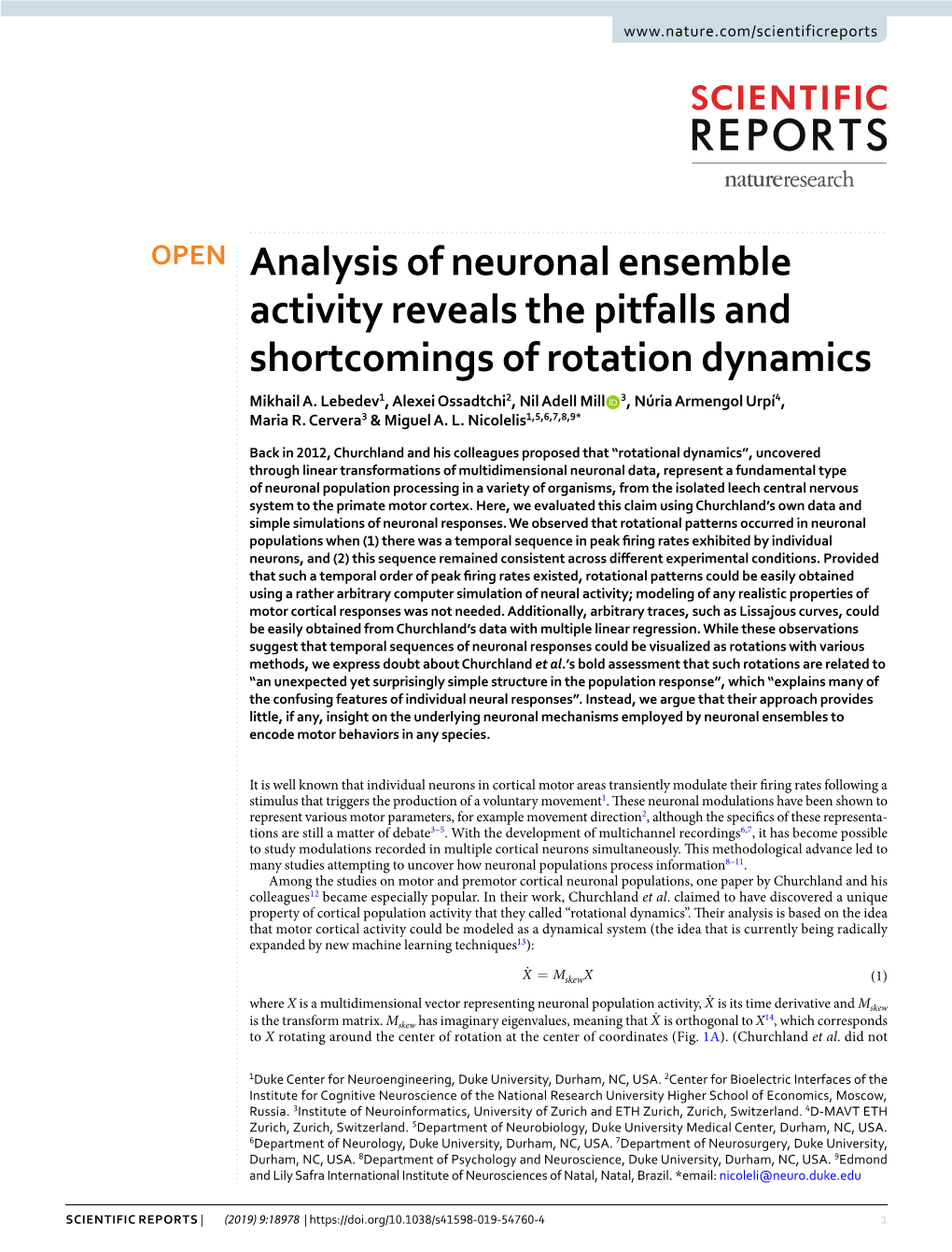 Analysis of Neuronal Ensemble Activity Reveals the Pitfalls and Shortcomings of Rotation Dynamics Mikhail A