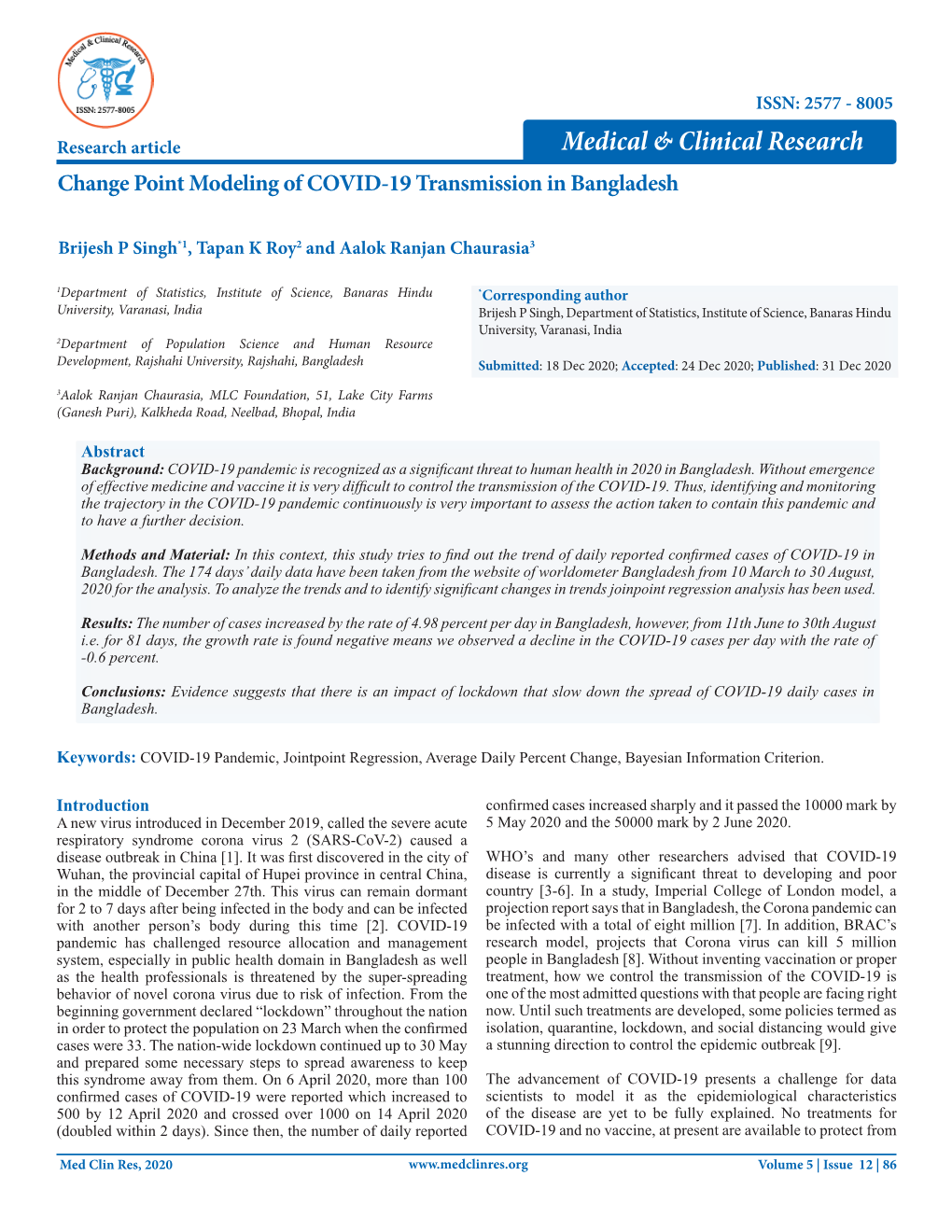 Change Point Modeling of COVID-19 Transmission in Bangladesh